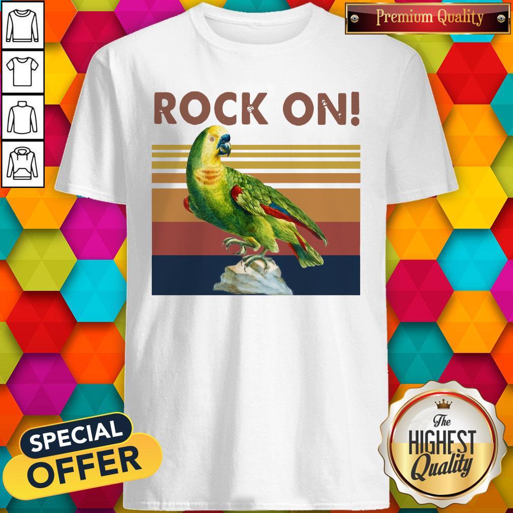 Attractive Parrot Rock On Vintage Shirt