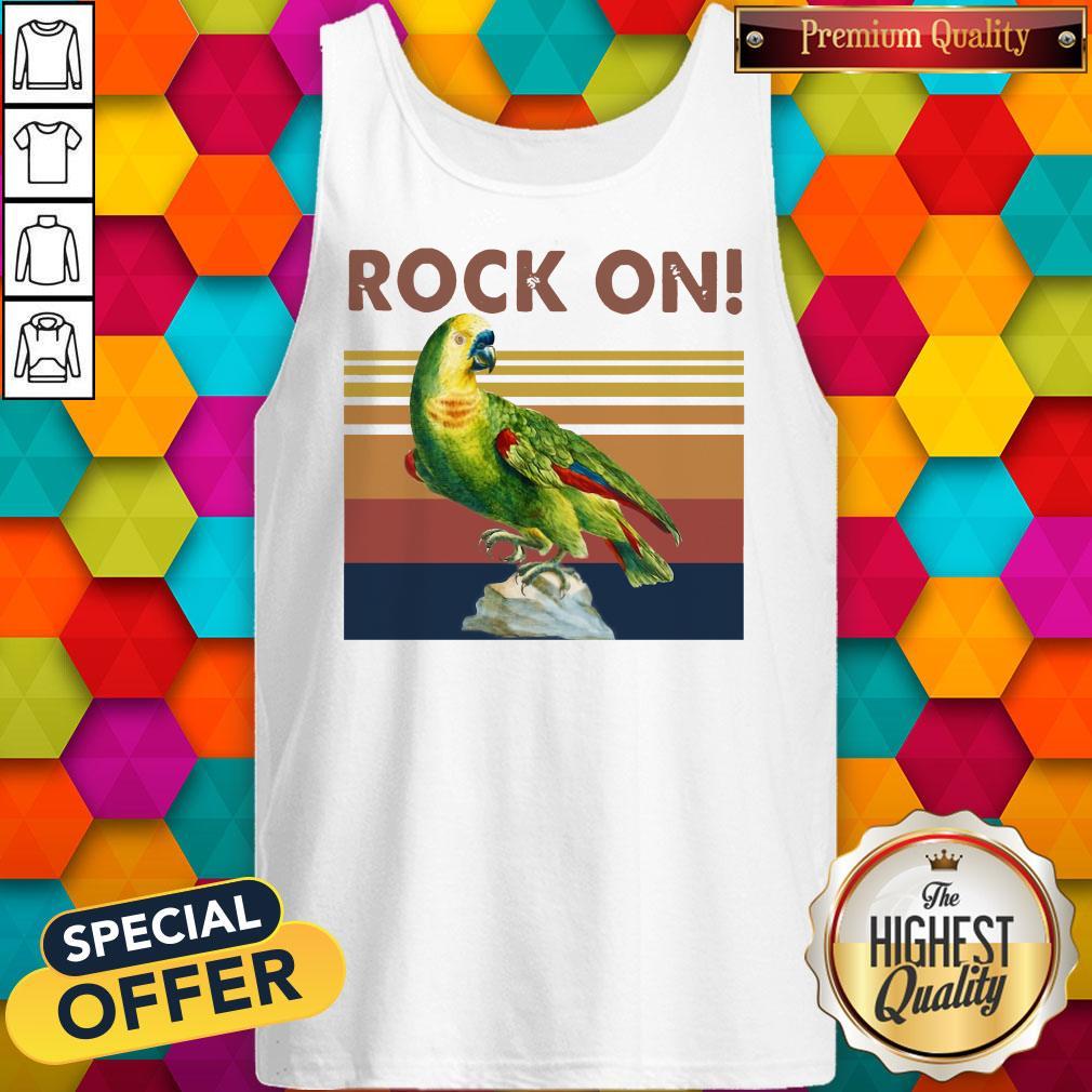 Attractive Parrot Rock On Vintage Shirt