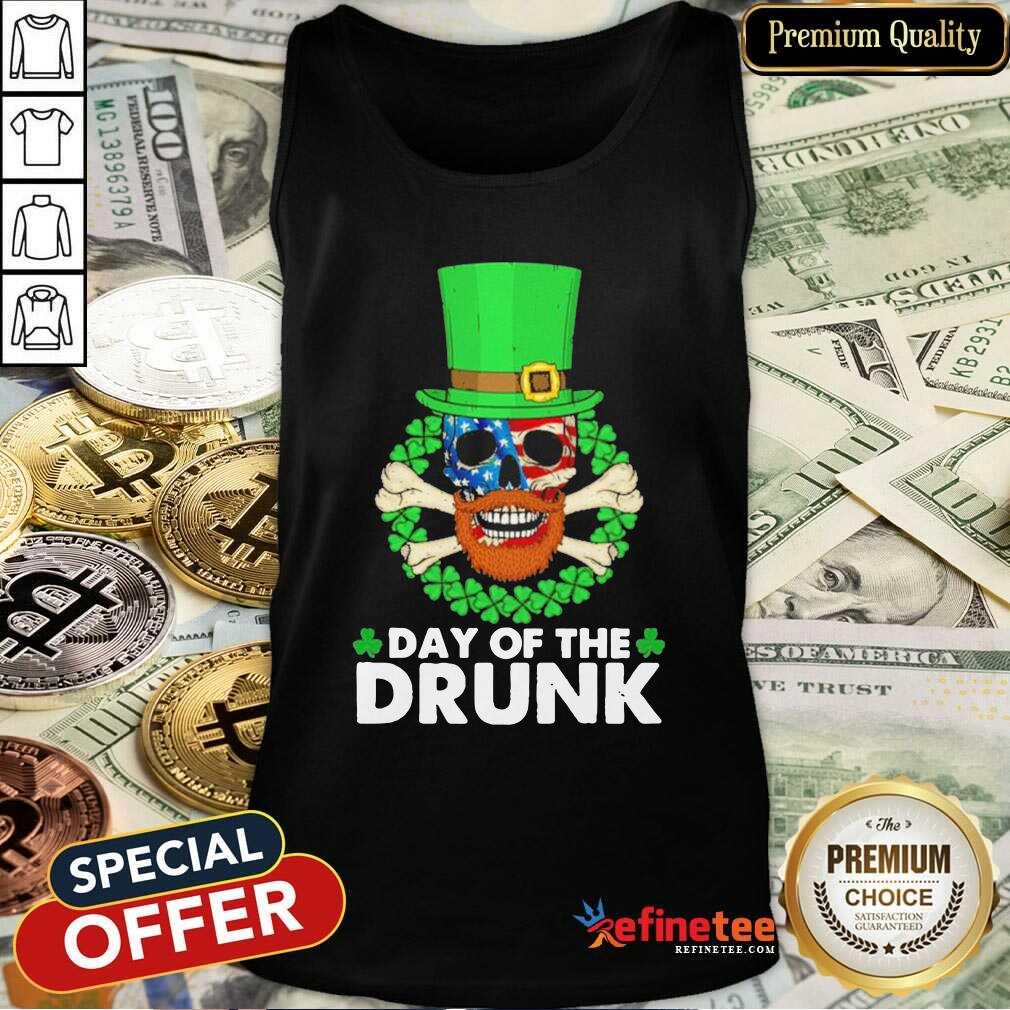 Attractive Skull Face Mask American Flag Day Of The Drunk Shirt