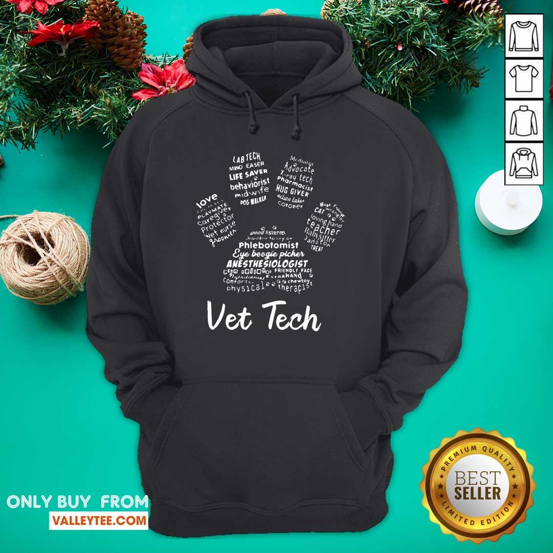 Attractive Vet Tech Paw Print Shirt