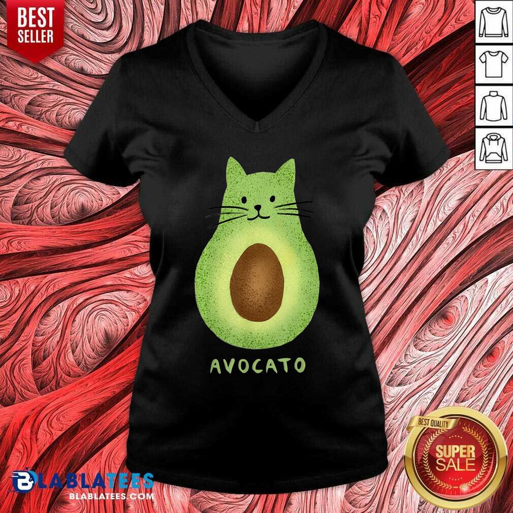 Avocato Funny Cute Cat Avocado Vegan And Cat Lover Kitten Shirt