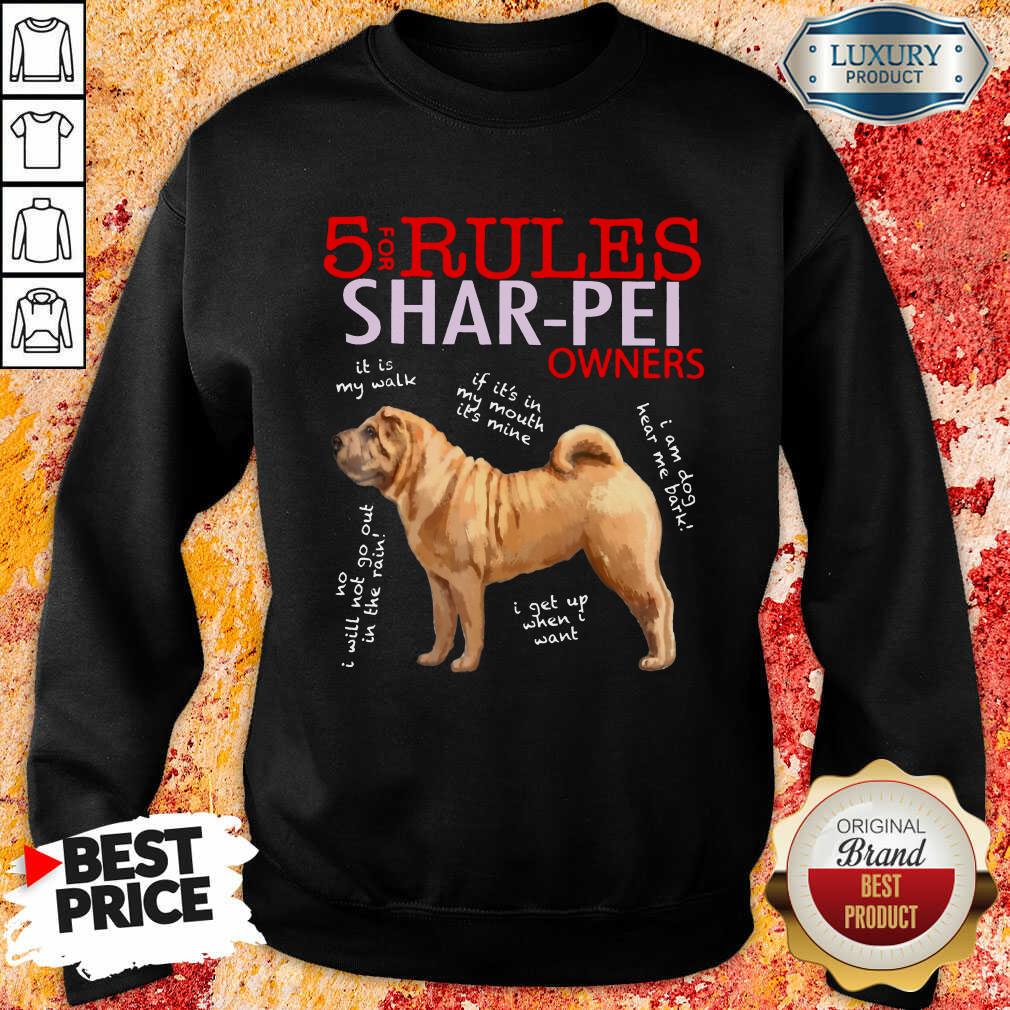 Awesome 5 Rules Shar Pei Owners Shirt