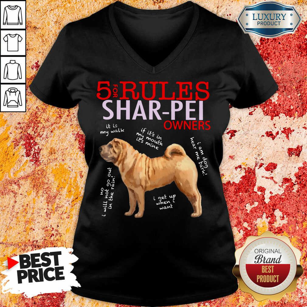 Awesome 5 Rules Shar Pei Owners Shirt