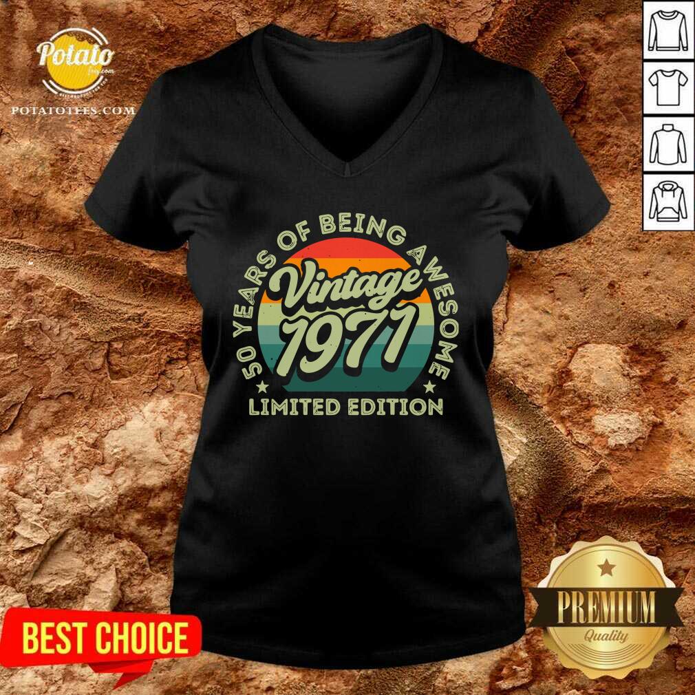 Awesome 50 Years Of Being Awesome Limited Edition 1971 Vintage Shirt