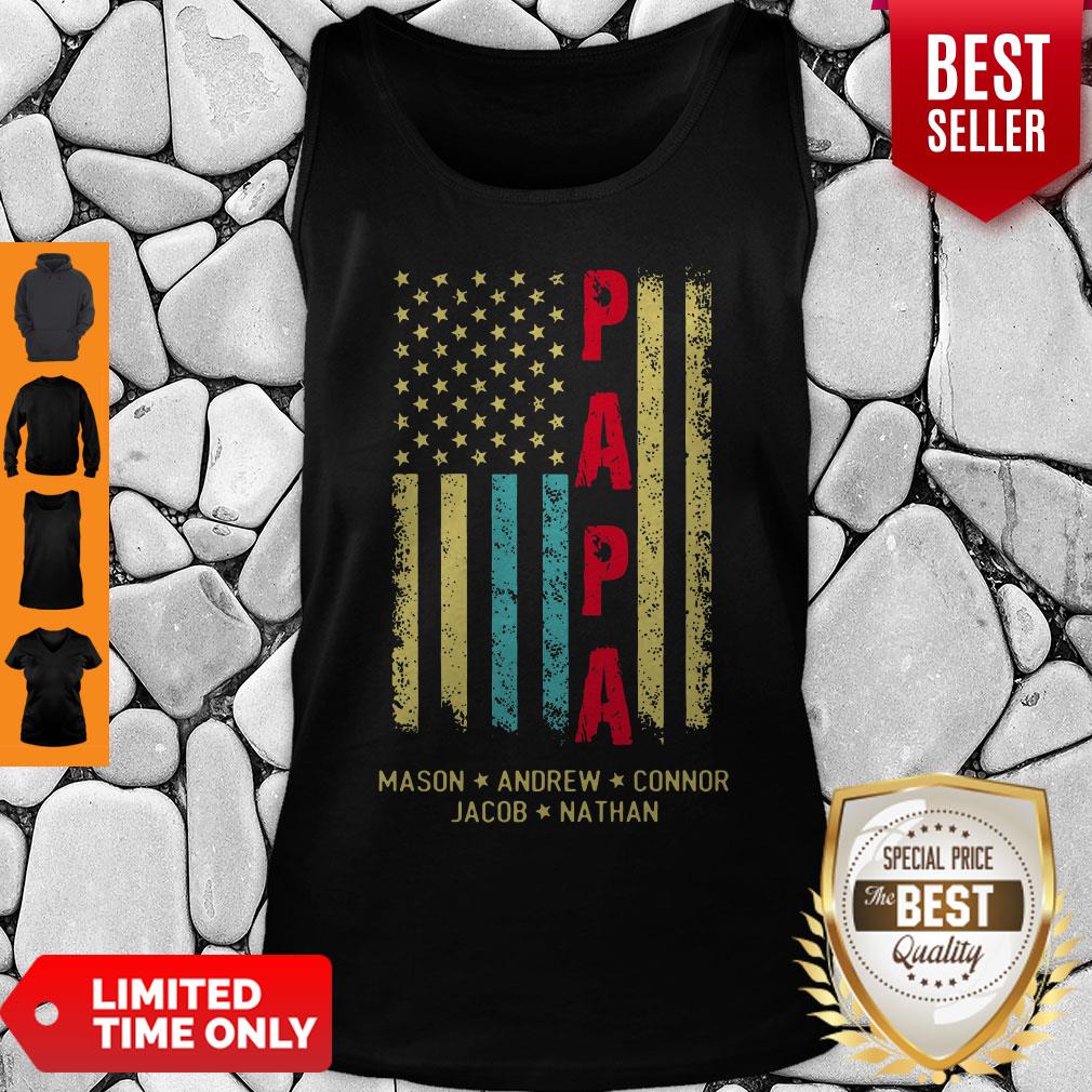 Awesome American Flag Papa Mason Andrew Connor Jacob Nathan Shirt