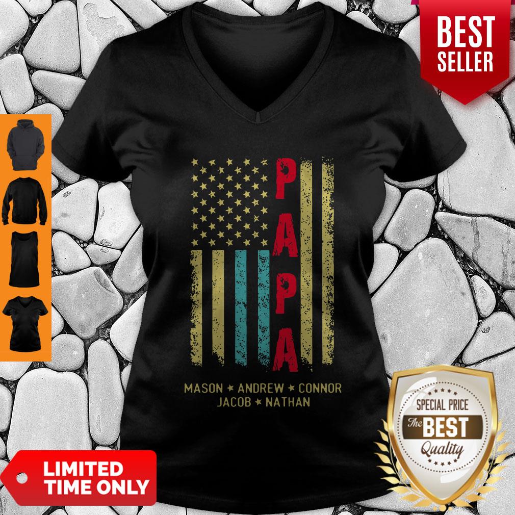 Awesome American Flag Papa Mason Andrew Connor Jacob Nathan Shirt