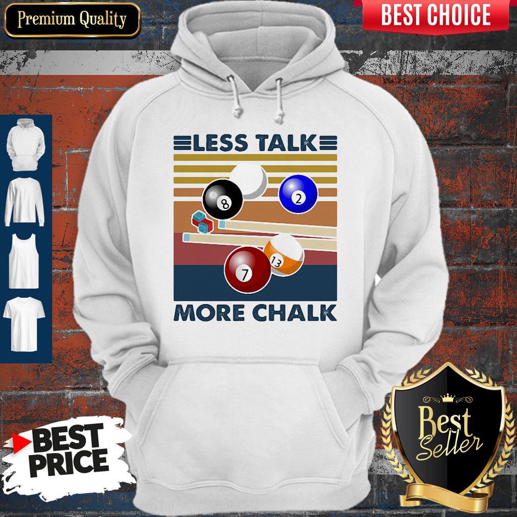 Awesome Billiard Less Talk More Chalk Vintage Retro Shirt