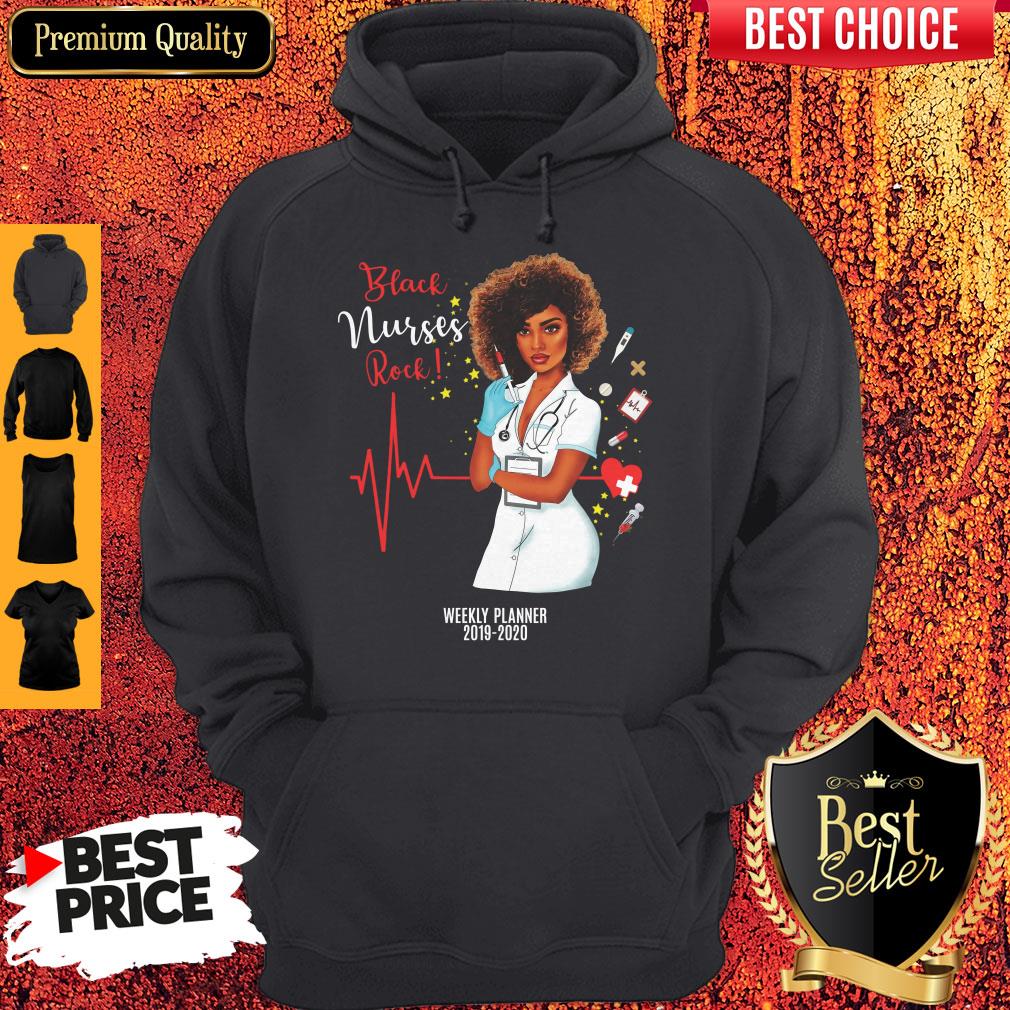 Awesome Black Nurse Rock Weekly Planner 2019 2020 Shirt