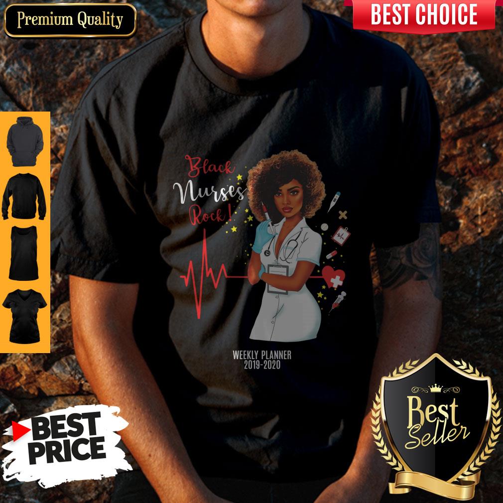 Awesome Black Nurse Rock Weekly Planner 2019 2020 Shirt