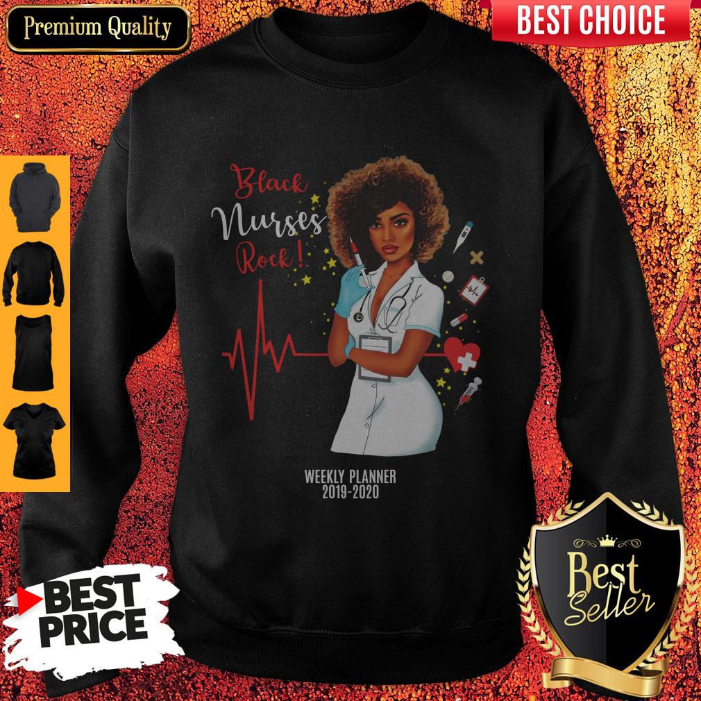 Awesome Black Nurse Rock Weekly Planner 2019 2020 Shirt