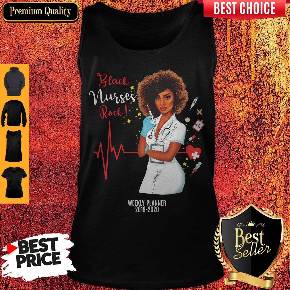 Awesome Black Nurse Rock Weekly Planner 2019 2020 Shirt