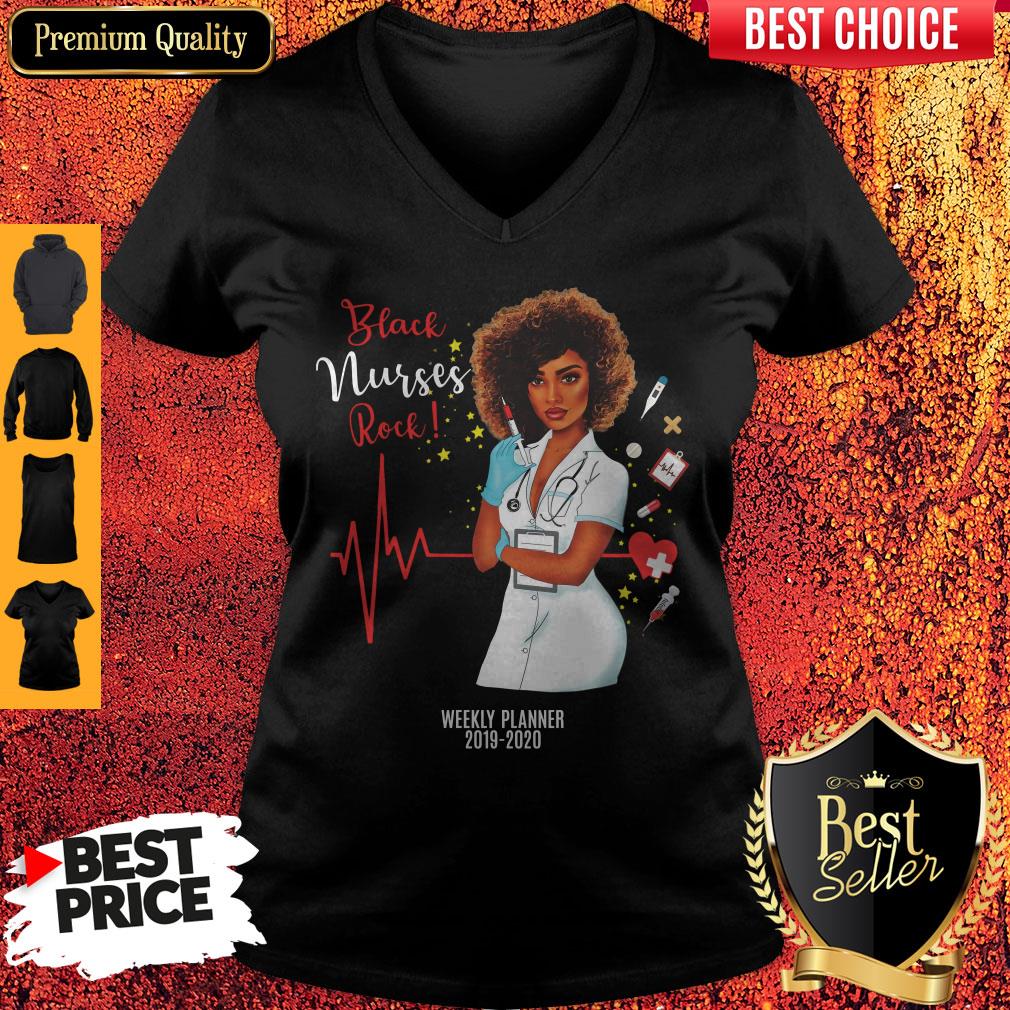 Awesome Black Nurse Rock Weekly Planner 2019 2020 Shirt
