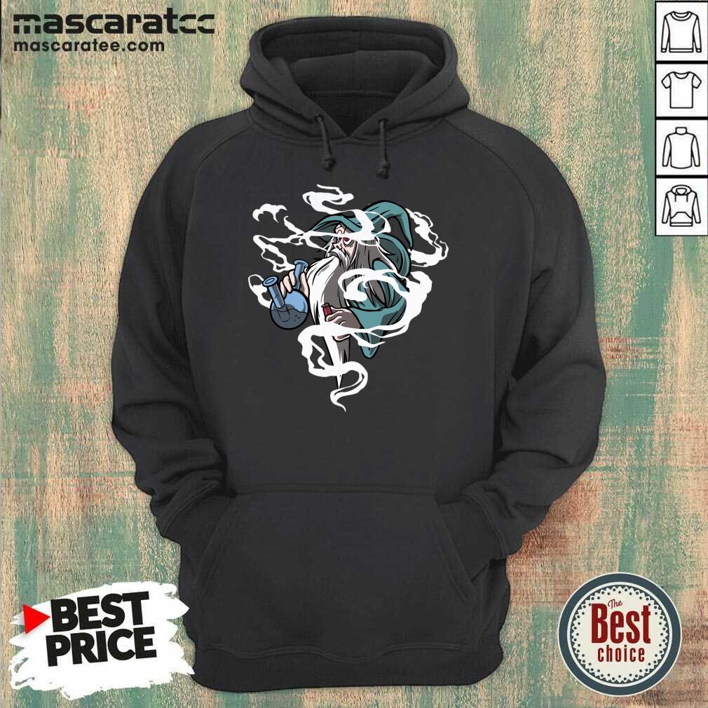 Awesome Cartoon Wizard Smoking Bong Shirt