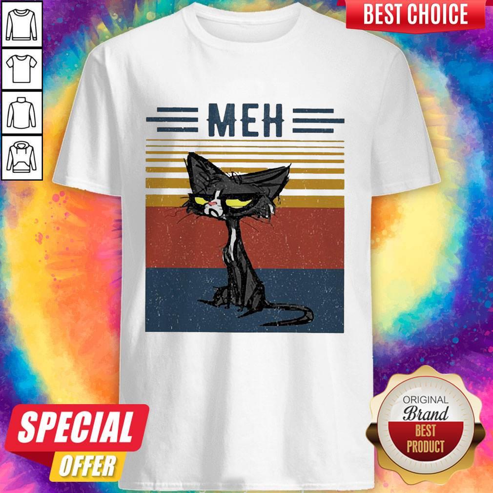 Awesome Cat Meh Vintage Shirt