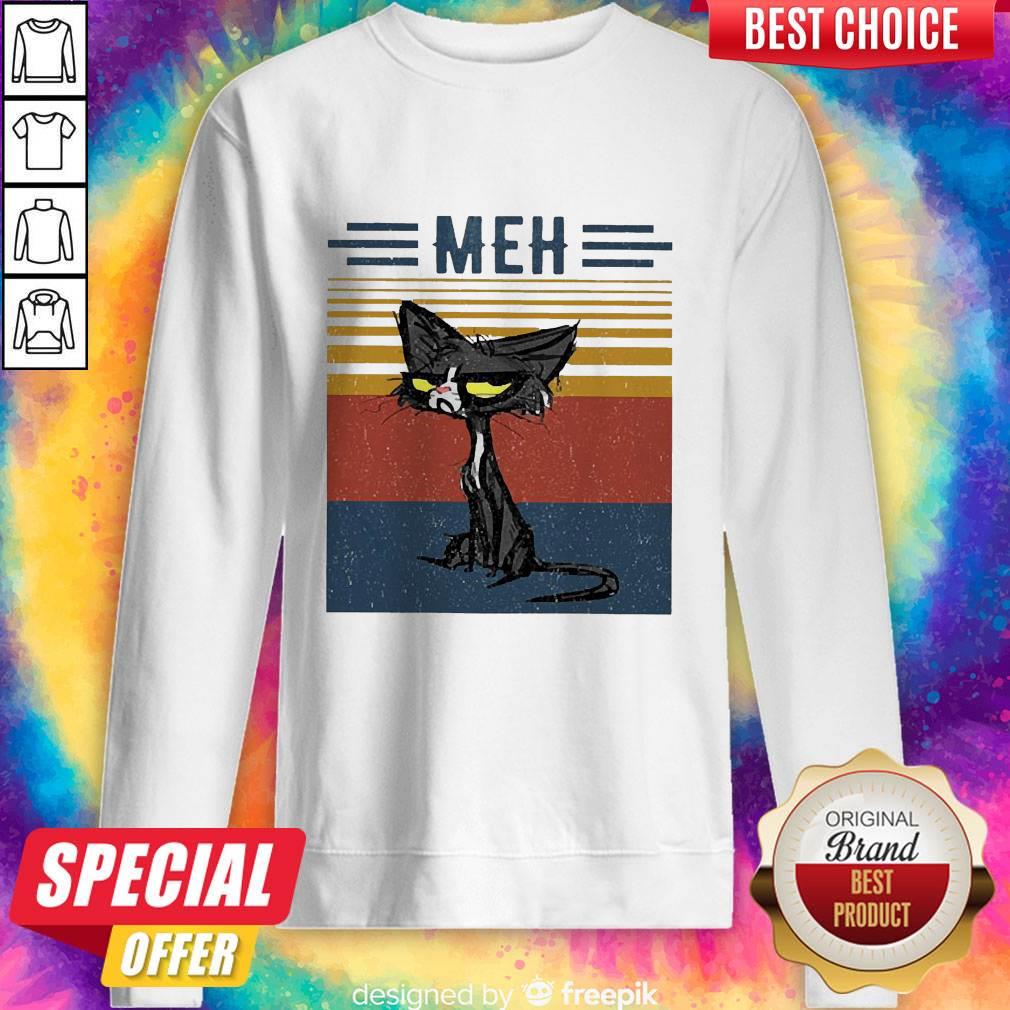 Awesome Cat Meh Vintage Shirt