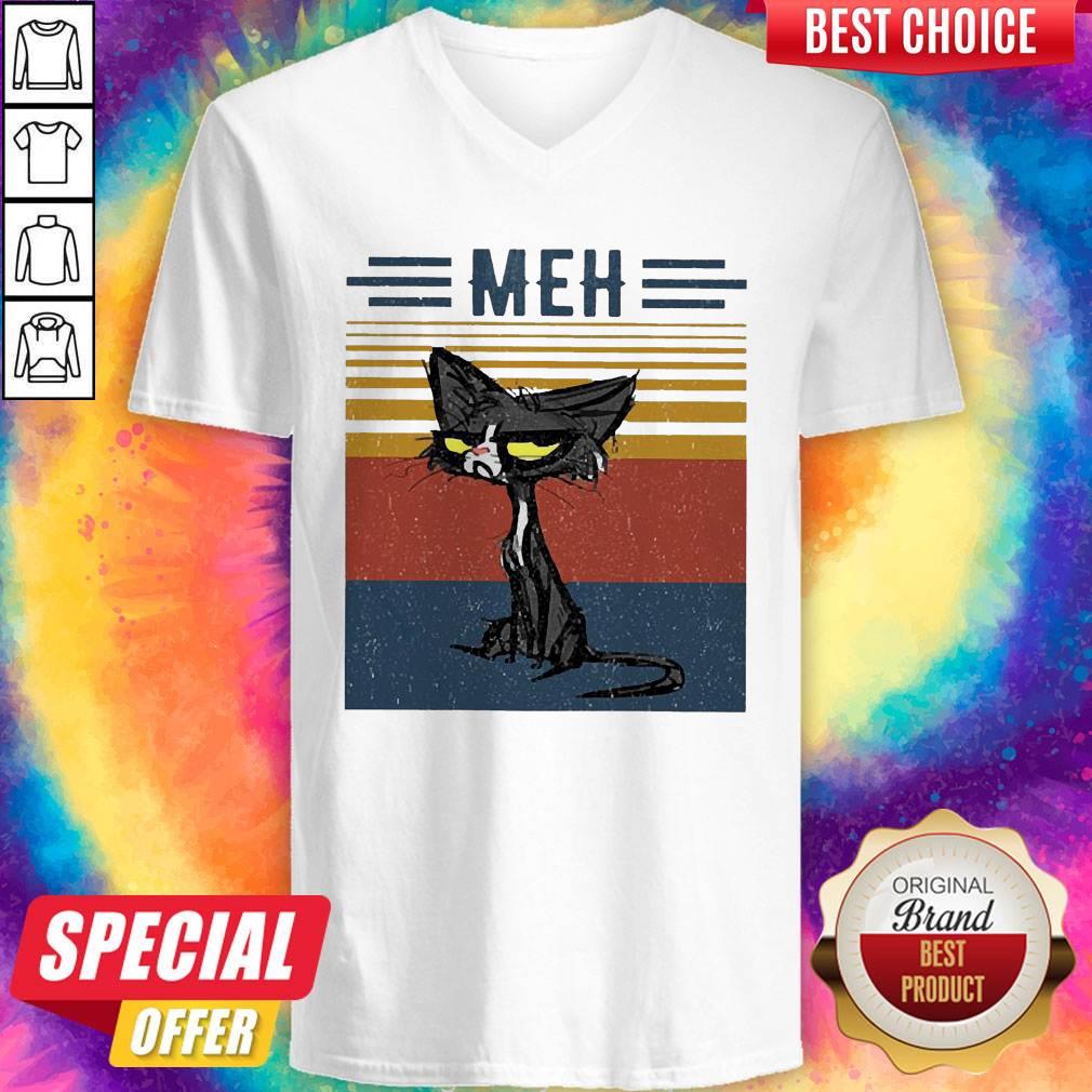 Awesome Cat Meh Vintage Shirt