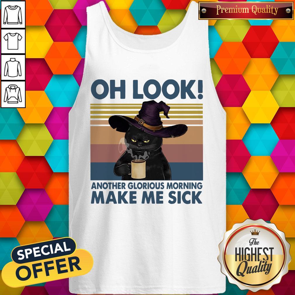 Awesome Cat Oh Look Another Glorious Morning Make Me Sick Vintage Shirt