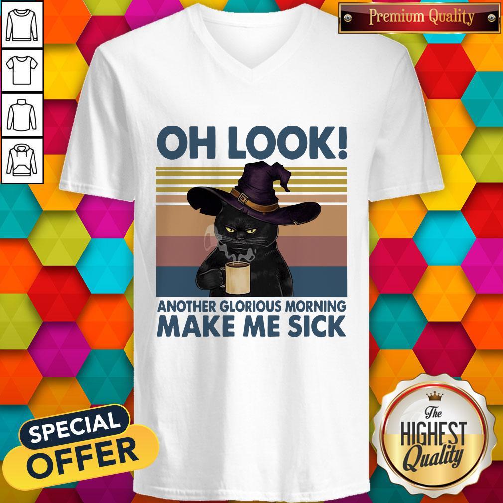 Awesome Cat Oh Look Another Glorious Morning Make Me Sick Vintage Shirt