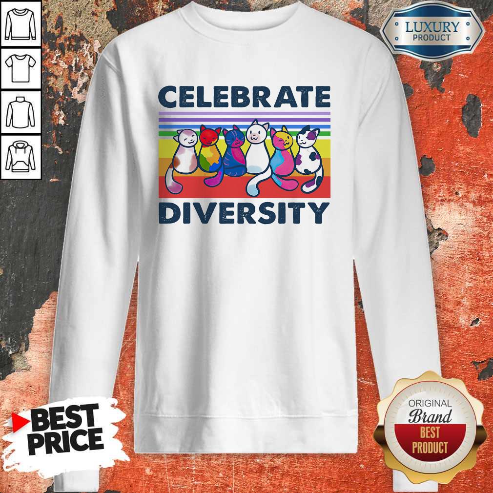 Awesome Cats Celebrate Diversity Vintage Shirt
