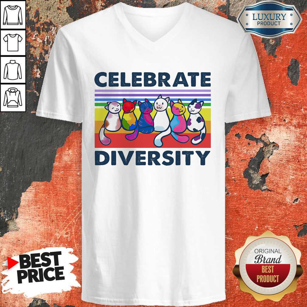 Awesome Cats Celebrate Diversity Vintage Shirt