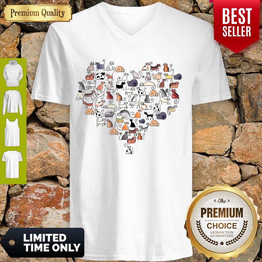 Awesome Cats In The Heart Shirt