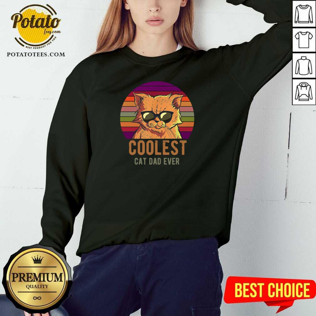 Awesome Coolest Cat Dad Ever Vintage Shirt