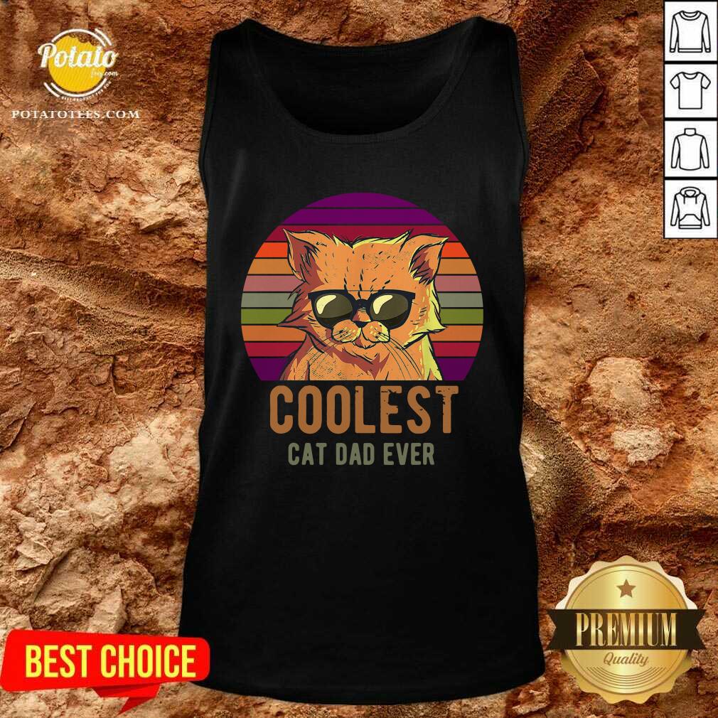 Awesome Coolest Cat Dad Ever Vintage Shirt
