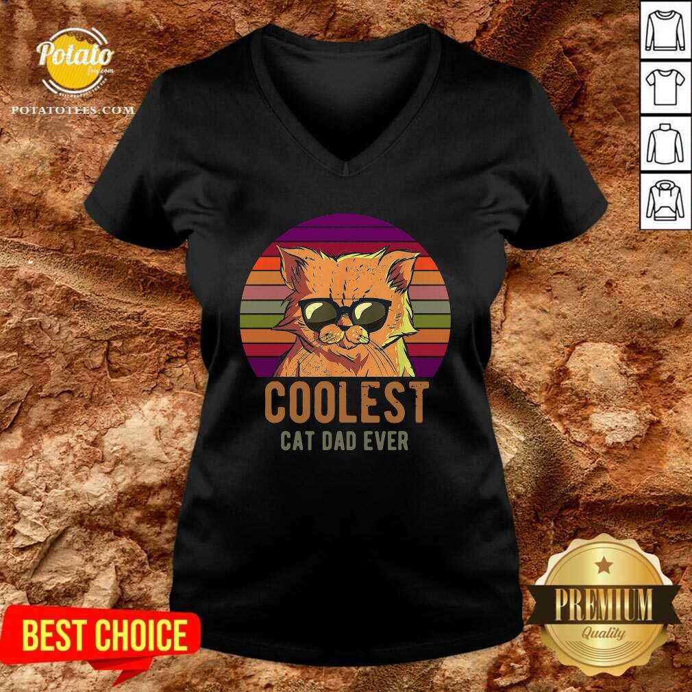 Awesome Coolest Cat Dad Ever Vintage Shirt