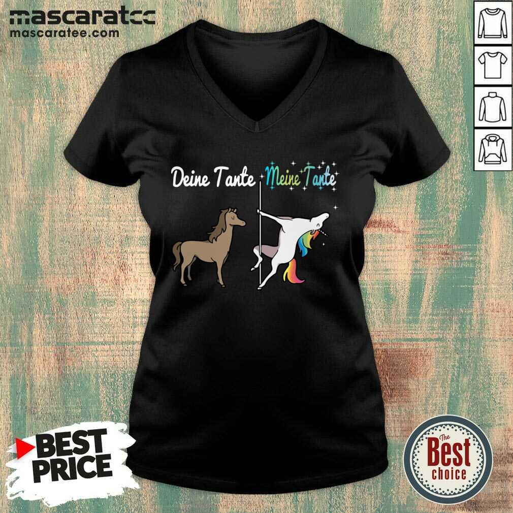 Awesome Deine Tante Meine Tante Unicorn Funny Shirt