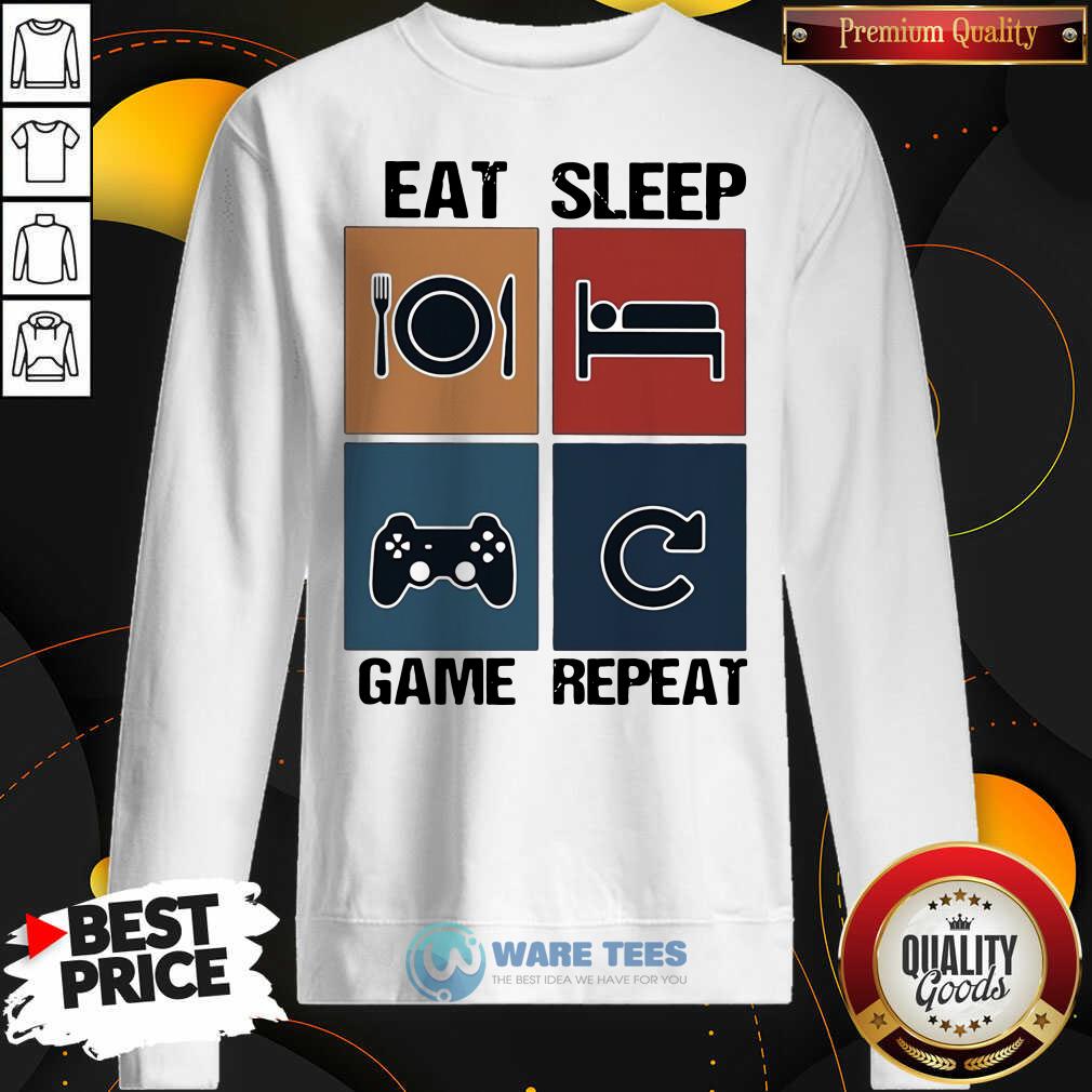 Awesome Eat Sleep Game Repeat Vintage Shirt