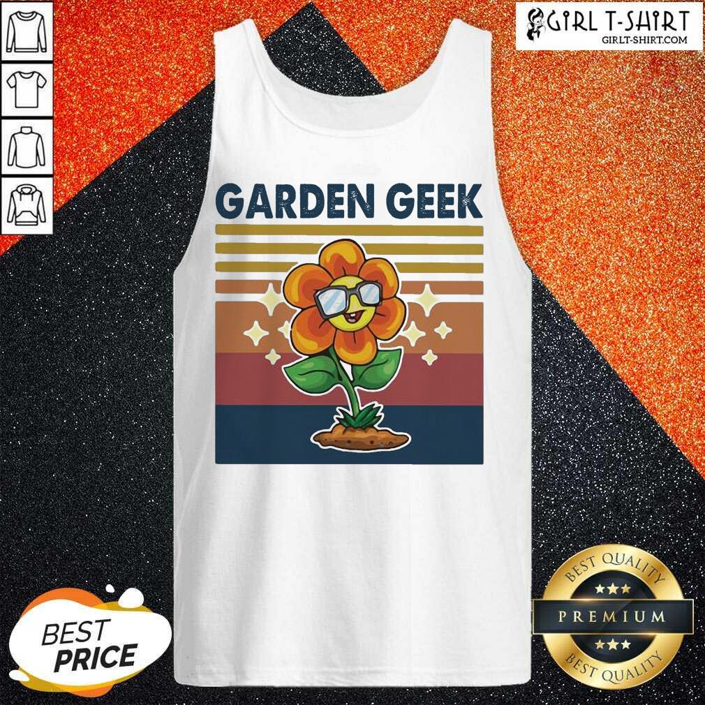 Awesome Garden Geek Sun Flower Happily Vintage Shirt