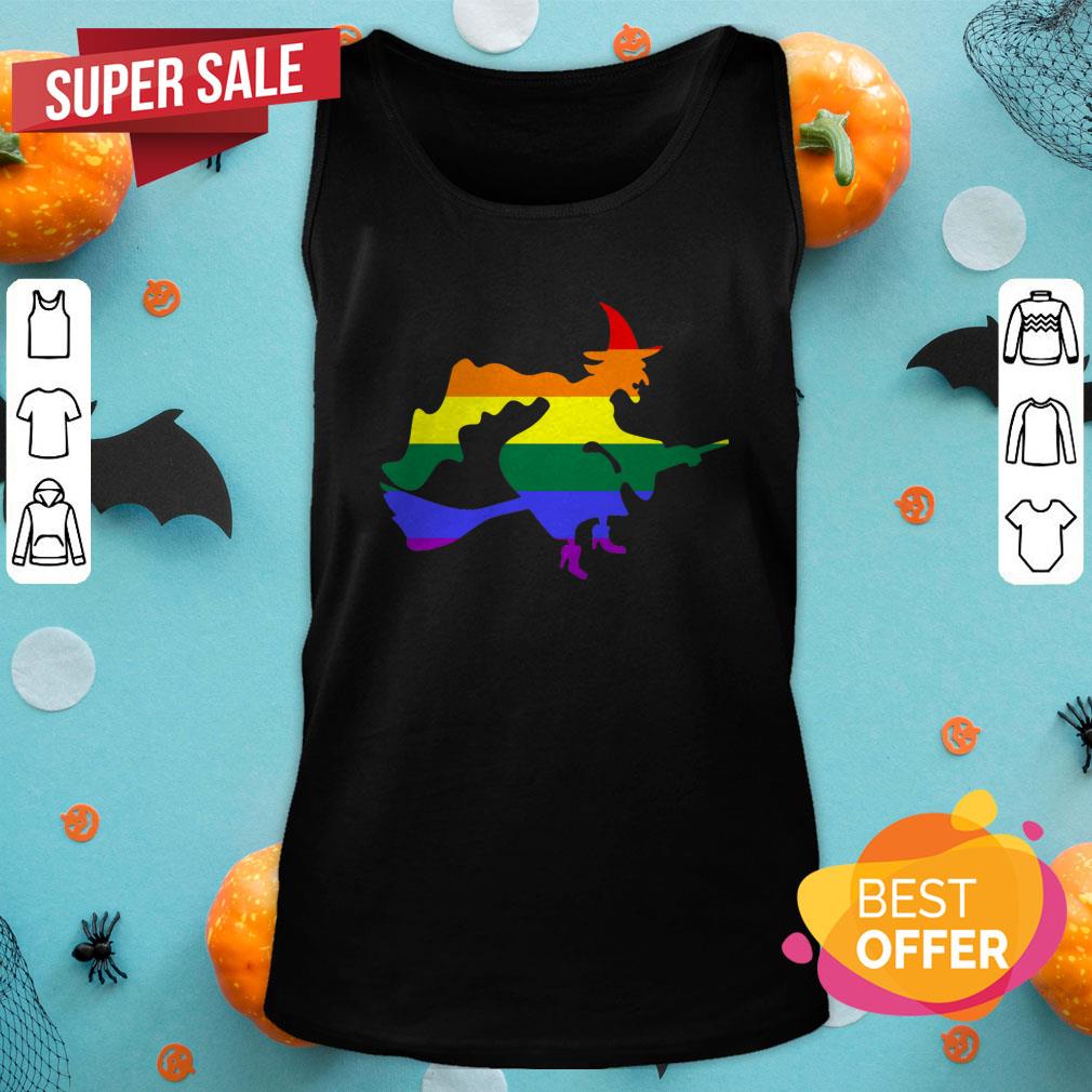 Awesome Gay Pride LGBT Witch Halloween Shirt