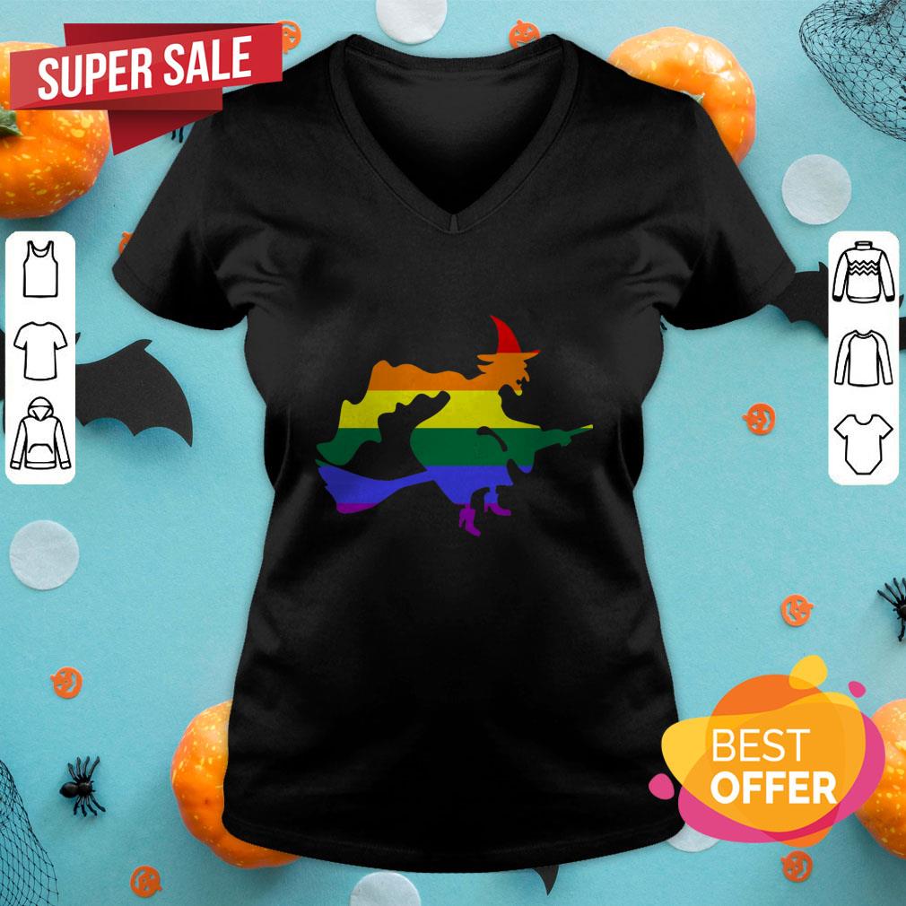 Awesome Gay Pride LGBT Witch Halloween Shirt