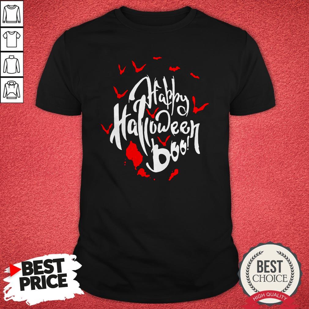 Awesome Ghosts And Bats Witch Happy Halloween Boo Shirt