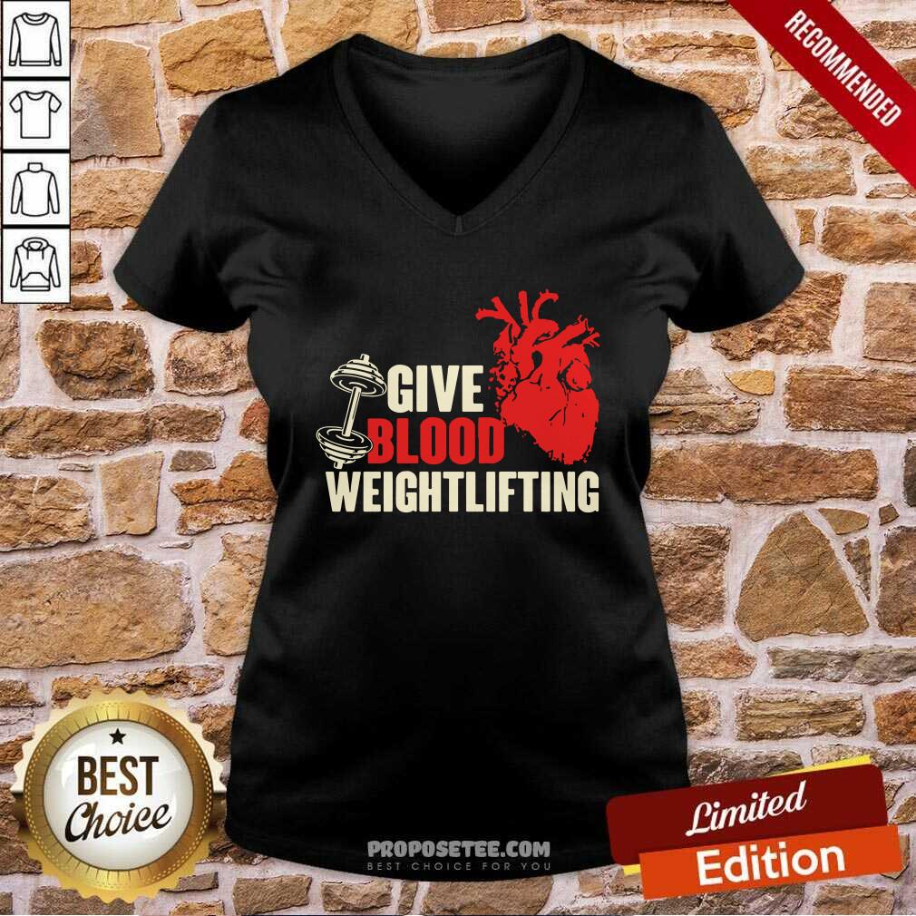 Awesome Give Blood Weightlifting Shirt