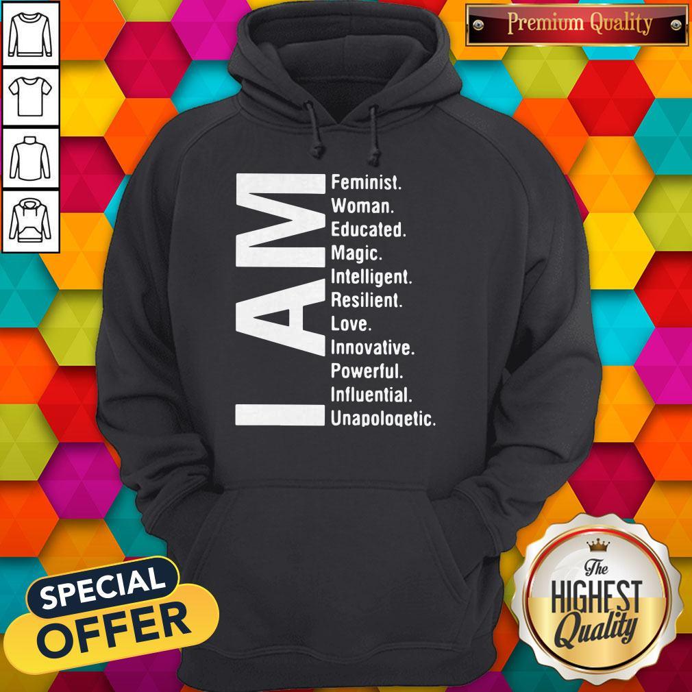 Awesome I Am Feminist Woman Educated Magic Intelligent Shirt