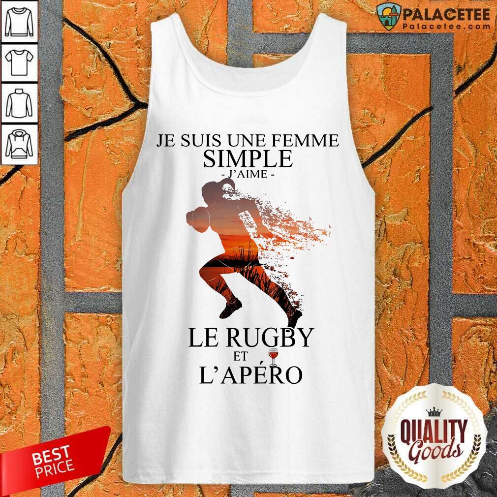 Awesome Je Suis Une Femme Simple Quote Le Rugby Sunset Shirt