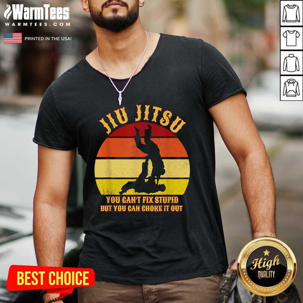 Awesome Jiu Jitsu You Can’t Fix Stupid But You Can Choke It Out Vintage Shirt