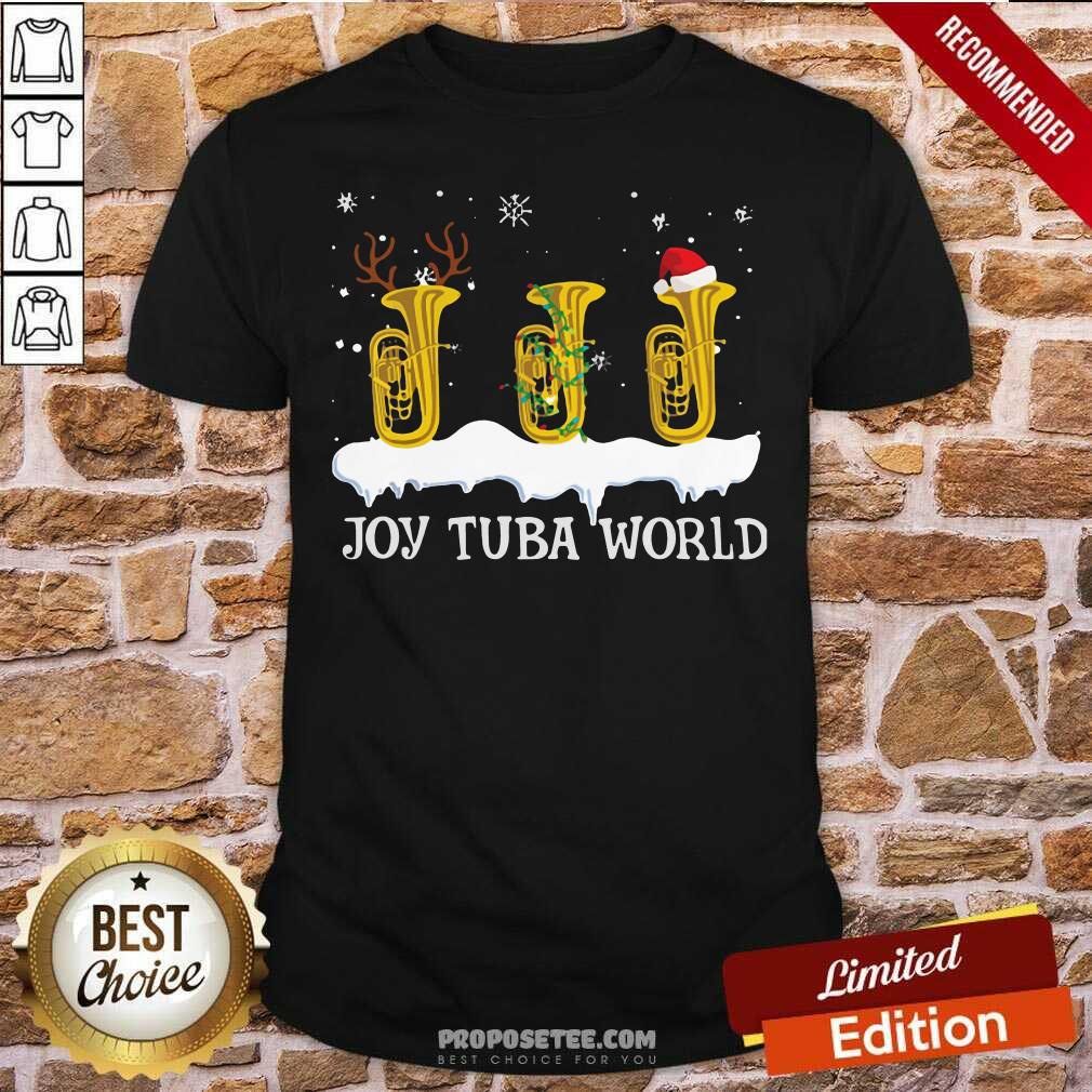 Awesome Joy Tuba World Christmas Shirt
