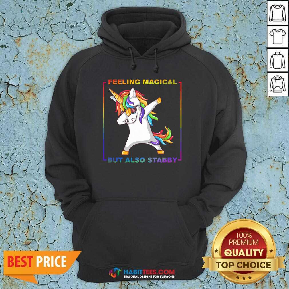 Awesome Lgbt Unicorn Dabbing Feeling Magical But Also Stabby Shirt