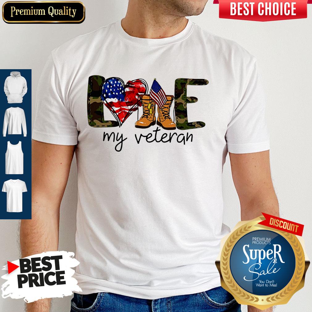 Awesome Love My Veteran America Shirt
