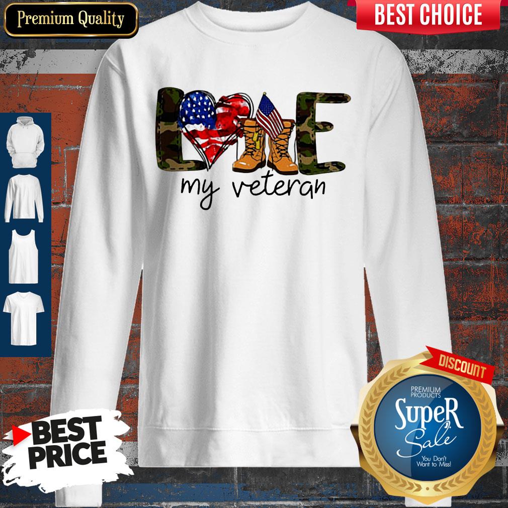 Awesome Love My Veteran America Shirt