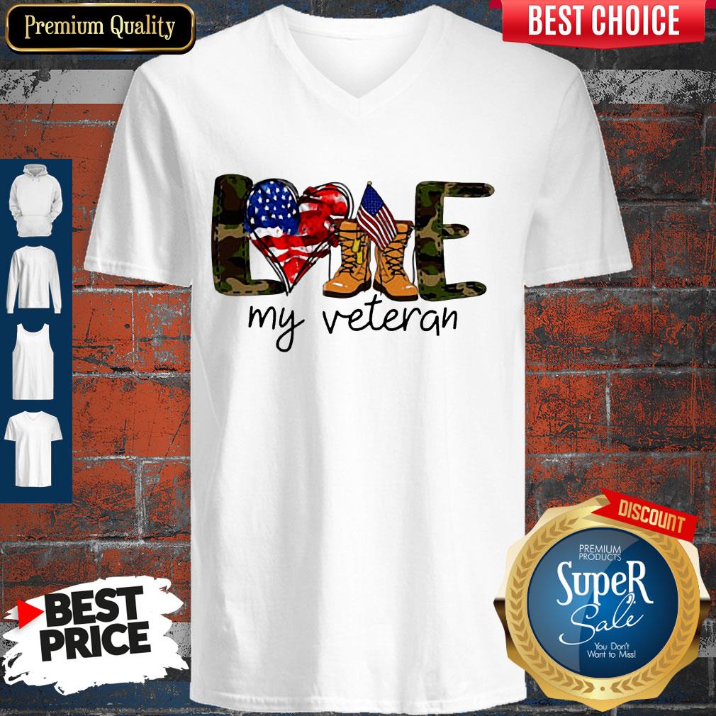 Awesome Love My Veteran America Shirt