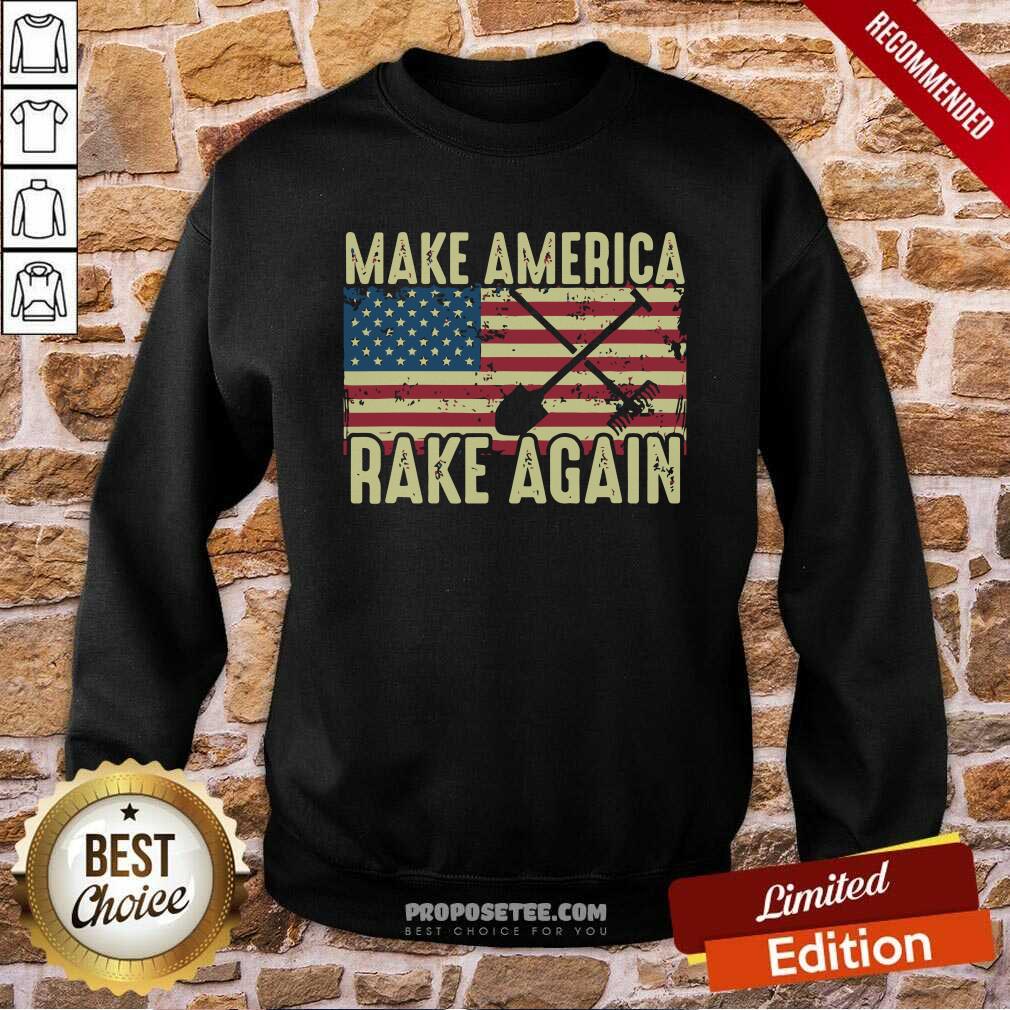 Awesome Make America Rake Again Us Flag Political Shirt