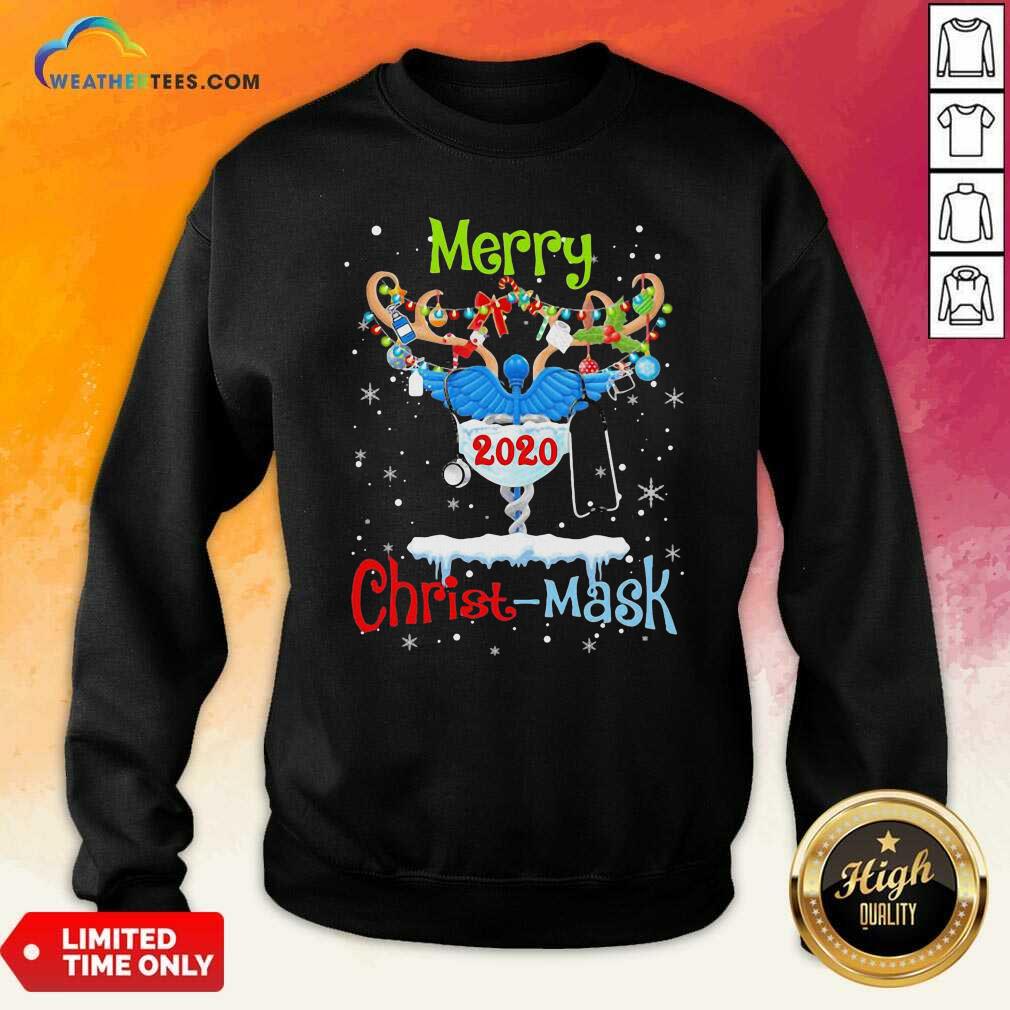 Awesome Merry CNA 2020 Christ Mask Christmas Shirt