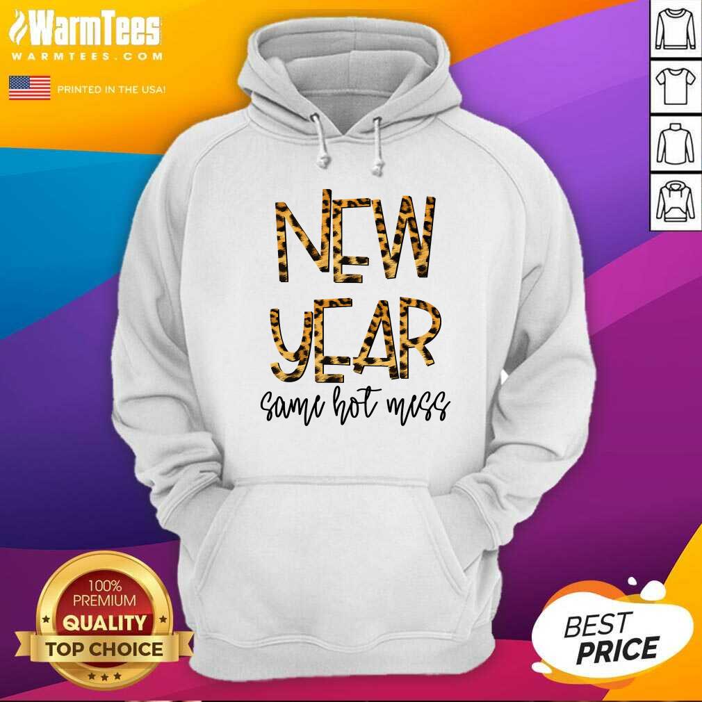 Awesome New Year Same Hot Mess 2021 Eve Party Leopard Shirt