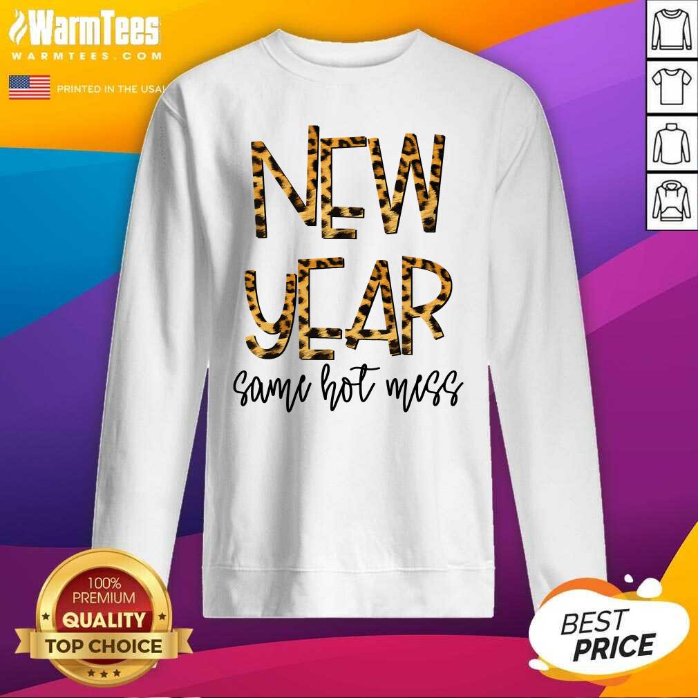 Awesome New Year Same Hot Mess 2021 Eve Party Leopard Shirt