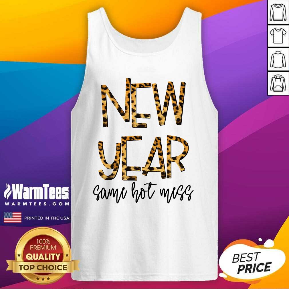 Awesome New Year Same Hot Mess 2021 Eve Party Leopard Shirt