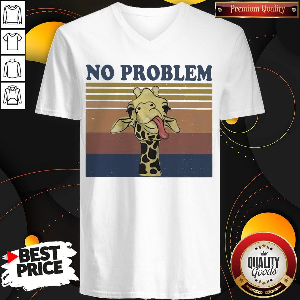 Awesome No Problem Giraffe Funny Vintage Shirt