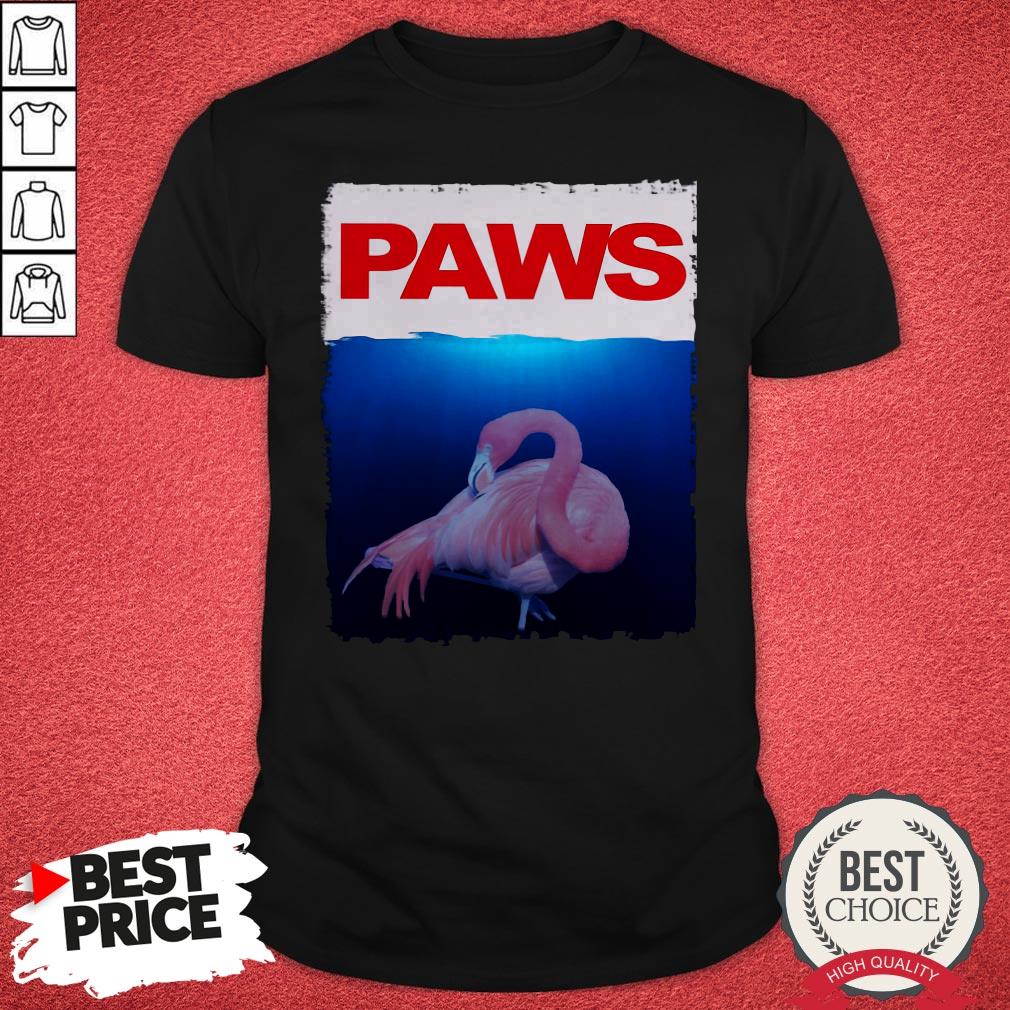 Awesome Official Paws Flamingo Shirt